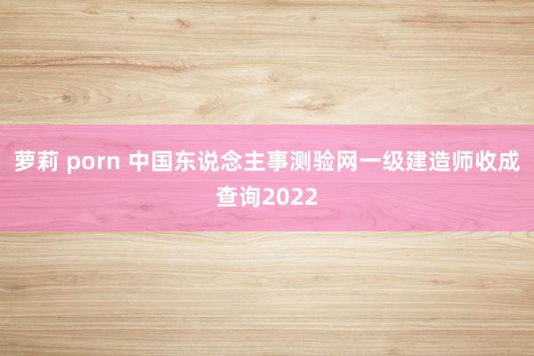 萝莉 porn 中国东说念主事测验网一级建造师收成查询2022